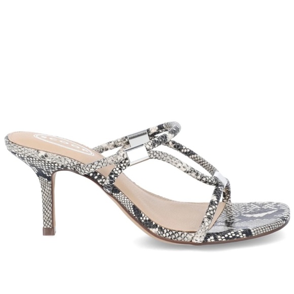 Scoop Women’s Stiletto Hardware Open Toed Heels - Size 7 - Picture 6 of 9